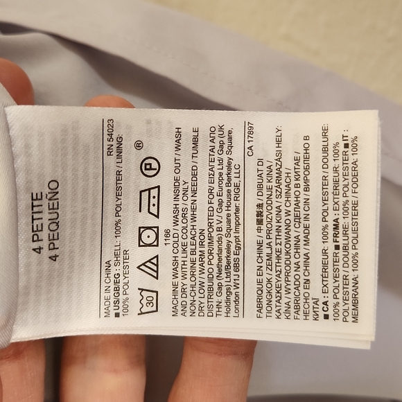 Banana Republic black/grey/orange shift dress/tunic, size 4P - Picture 7 of 10